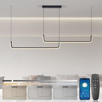 BRIMETI 120 cm fekete függesztett csillár hálószobai dekoráció LED mennyezeti világítás modern stílushoz 1
