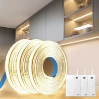 Bandă LED COB BRIMETI cu baterii, 3x1 m, alb neutru 4000K, 320 LED/m, 5V, autoadezivă, iluminat flexibil pentru bucătărie, dormitor, dulap, scară 1