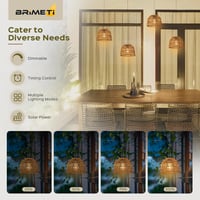 Lampă suspendată solară de exterior BRIMETI cu cablu de 5 m, telecomandă, rezistentă la apă IP65, reglabilă, cu încărcare USB, pentru balcon, grădină și pavilion 3