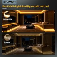 BRIMETI LED traka vanjska 230V 20 m IP65 vodootporna CCT prigušiva neonska svjetlosna traka 120LED/m toplo bijela/neutralno bijela/hladno bijela silikonska cijev s napajanjem i daljinskim upravljačem 5