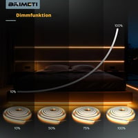 BRIMETI LED traka vanjska 230V 20 m IP65 vodootporna CCT prigušiva neonska svjetlosna traka 120LED/m toplo bijela/neutralno bijela/hladno bijela silikonska cijev s napajanjem i daljinskim upravljačem 3