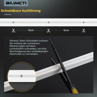 BRIMETI LED traka vanjska 230V 20 m IP65 vodootporna CCT prigušiva neonska svjetlosna traka 120LED/m toplo bijela/neutralno bijela/hladno bijela silikonska cijev s napajanjem i daljinskim upravljačem 6