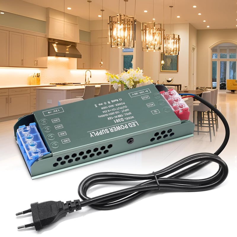BRIMETI LED Tápegység 12V 100W 220V AC/DC Átalakító 8.3A Vezérlő
