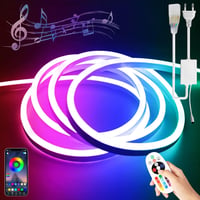 BRIMETI RGB Neon LED Szalag 20m Vízálló IP65 Távirányítós Bluetooth Applikációs Vezérlés Kültéri Beltéri Dekoráció 1