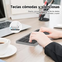 BRIMFORD Hordozható Összecsukható Vezeték Nélküli Billentyűzet Spanyol Kiosztással 4