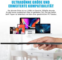BRIMFORD Összecsukható Wireless Billentyűzet QWERTZ Numerikus Billentyűzettel 5