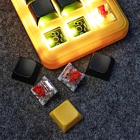 BRIMFORD Programozható Mechanikus Makró Billentyűzet RGB, Vezeték Nélküli, Hot-Swap, Sárga-Fekete 8