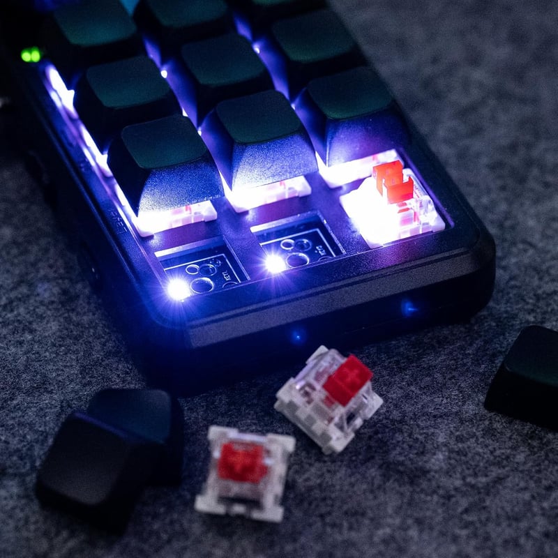 BRIMFORD Programozható Wireless Mechanikus Billentyűzet RGB LED, Hot-Swap Makró Gamer Billentyűzet