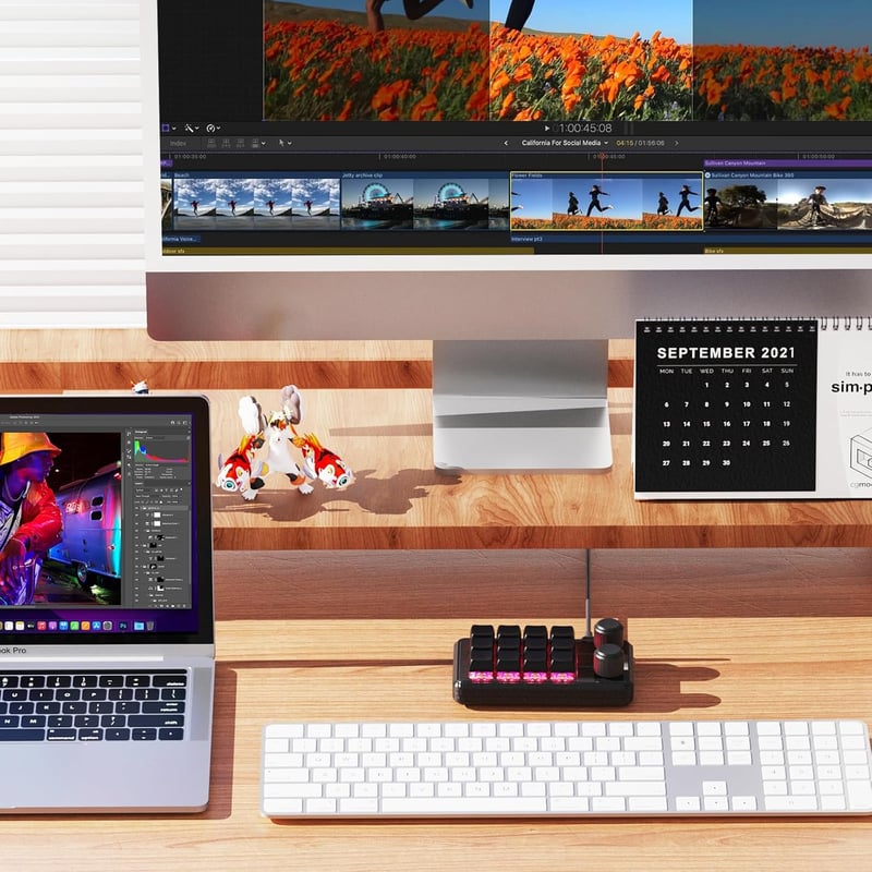 BRIMFORD Programozható Wireless Mechanikus Billentyűzet RGB LED, Hot-Swap Makró Gamer Billentyűzet