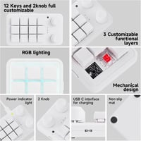 BRIMFORD Programozható Wireless Mechanikus Billentyűzet RGB Hot-Swap Fehér 3