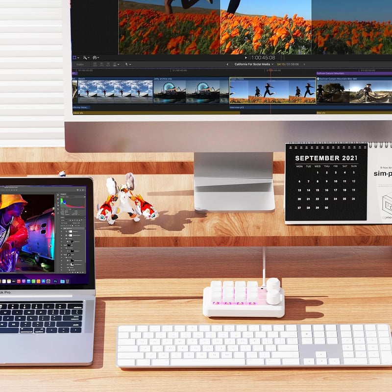 BRIMFORD Programozható Wireless Mechanikus Billentyűzet RGB Hot-Swap Fehér