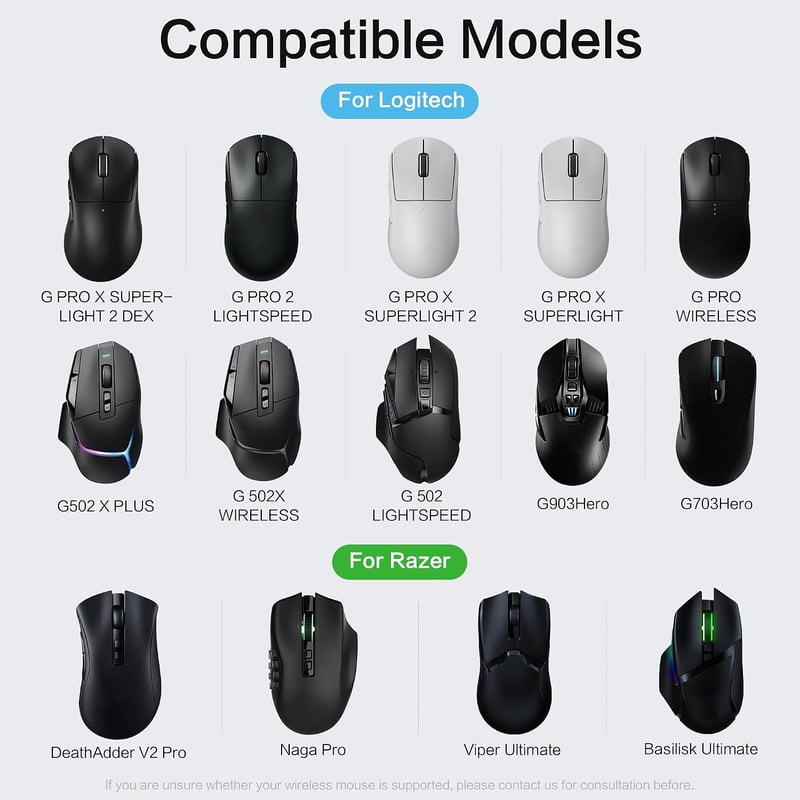 BRIMFORD RGB egér töltőállomás Logitech G PRO X/G502/G703/G903, Razer Basilisk/Viper/DeathAdder