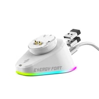 Stație de încărcare mouse BRIMFORD RGB compatibilă Logitech/Razer - alb 1