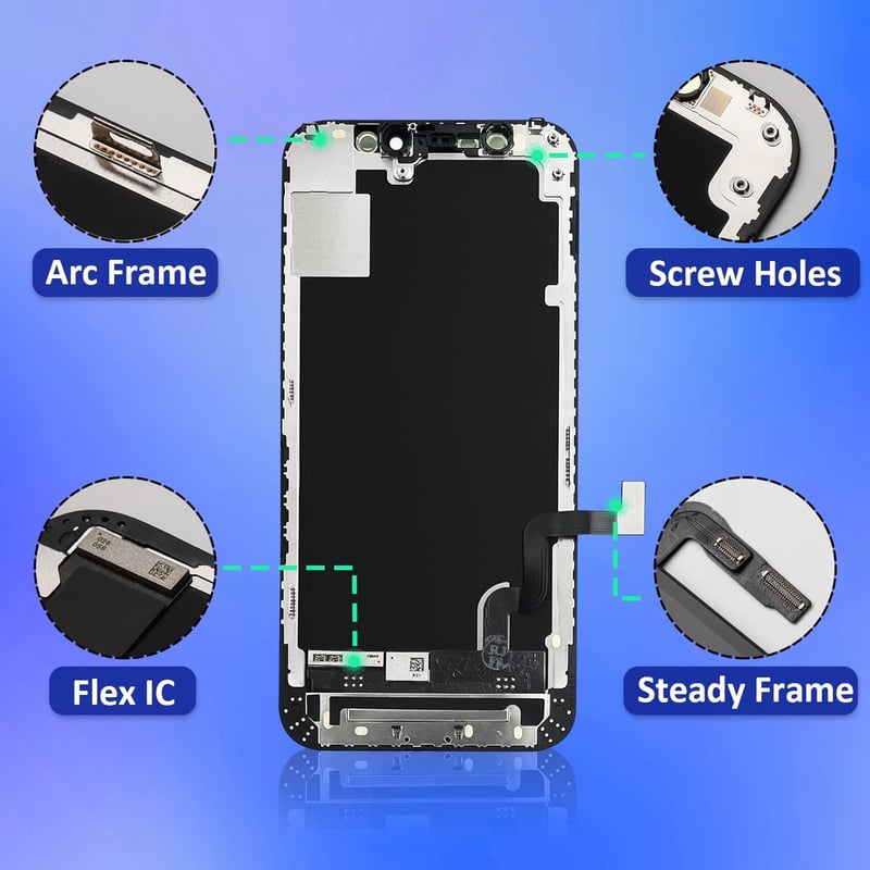 Brinonac iPhone 12 Mini kijelző csere szett, 5,4" LCD érintőképernyő szerelőkészlet