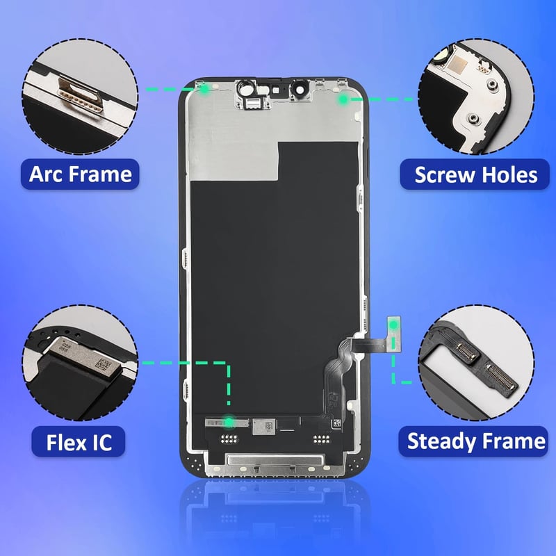 Brinonac iPhone 13 kijelző csere szett 6.1" Full HD Retina LCD érintőképernyő