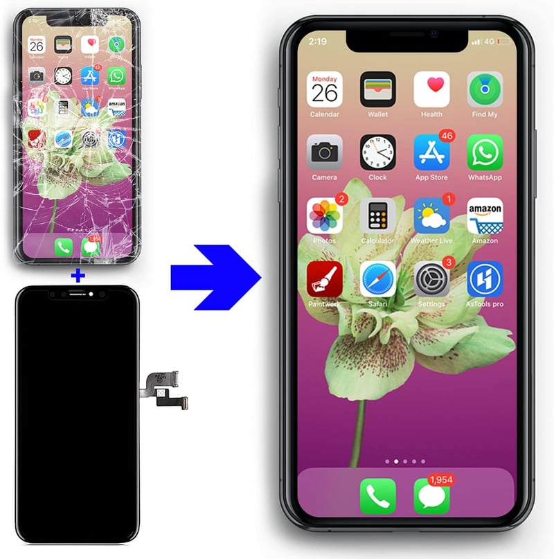 Brinonac iPhone XS OLED kijelző csere szett 5.8" érintőképernyő javítás