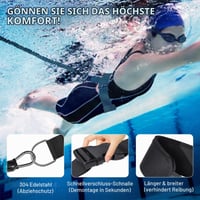 Centură de înot pentru piscină Brinquil – Dispozitiv de antrenament cu rezistență reglabilă, cu coardă de 2,5–7,5 m, centură de antrenament pentru adulți și copii, negru 4