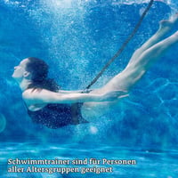 Centură de înot pentru piscină Brinquil – Dispozitiv de antrenament cu rezistență reglabilă, cu coardă de 2,5–7,5 m, centură de antrenament pentru adulți și copii, negru 9