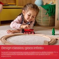 BRIO World 33307 Súprava koľají a výhybiek – 11-dielna sada bukových železničných výhybiek, drevená vláčikodráha, od 3 rokov 5