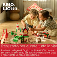 BRIO World 33307 Súprava koľají a výhybiek – 11-dielna sada bukových železničných výhybiek, drevená vláčikodráha, od 3 rokov 6