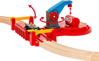 BRIO World Deluxe Rendőrségi és Tűzoltósági Készlet - Fa Mentőállomás Szett Rendőrséggel, Tűzoltóvonattal és Helikopterrel - 3 Éves Kortól 4