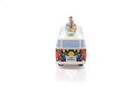 Pușculiță BRISA VW Collection T1 Bulli Bus Samba cu placă de surf, model Flower Power, colorată, cadou Volkswagen pentru monede 4