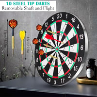 BRISKORE Professzionális Darts Tábla Szett 10 Nyíllal - 30 cm Szizál Céltábla Kezdőknek és Hobbijátékosoknak - Könnyű Felszerelés 5