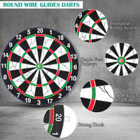 BRISKORE Professzionális Darts Tábla Szett 10 Nyíllal - 30 cm Szizál Céltábla Kezdőknek és Hobbijátékosoknak - Könnyű Felszerelés 4