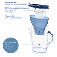 BRITA Marella vrč za filtriranje vode 2,4 L - s 3 MAXTRA PRO Pure Performance filter patrone - protiv kamenca, klora i olova - plavi 3