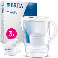 BRITA Marella vízszűrő kancsó fehér 2,4L + 3x Maxtra Pro szűrőbetét 1