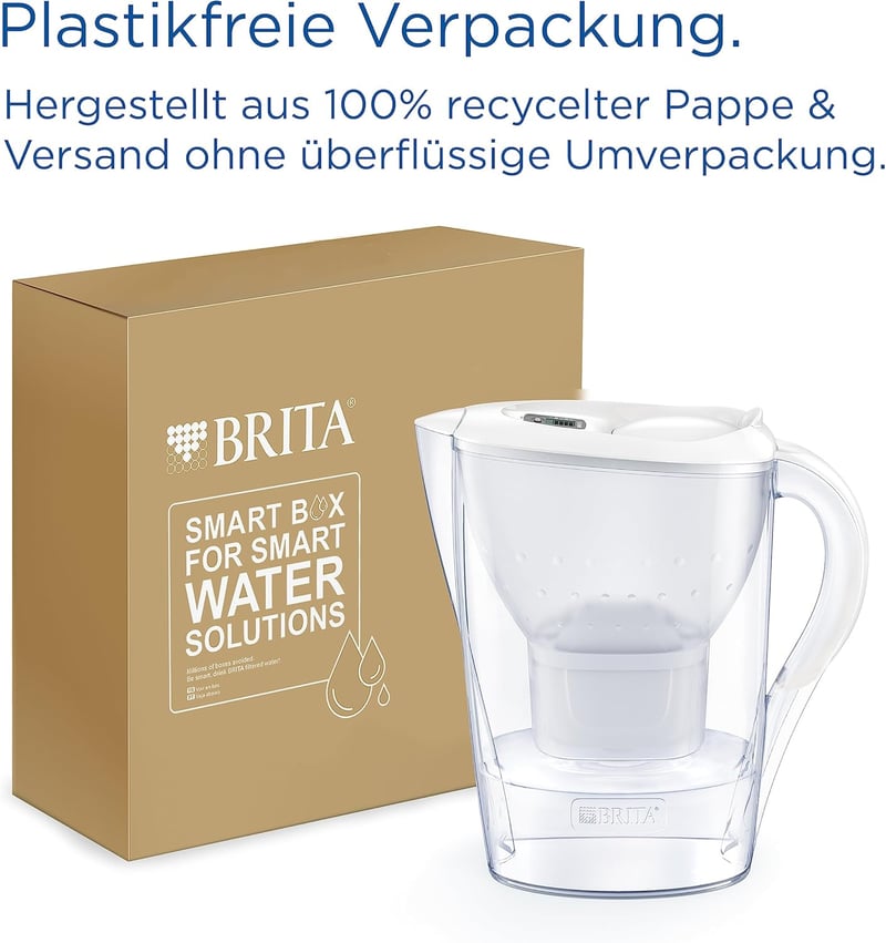 BRITA Marella vízszűrő kancsó fehér 2,4L + 3x Maxtra Pro szűrőbetét