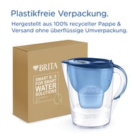 Cană filtrantă BRITA Marella XL Albastru 3,5L - cu 1x cartuș de filtrare MAXTRA PRO Pure Performance, indicator Smart Light LED și capac rabatabil 6