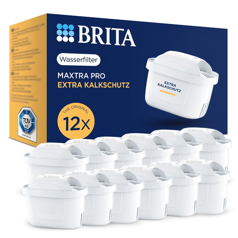 Filtračná patróna BRITA MAXTRA PRO Extra Kalkschutz, ročné balenie 12 ks – kompatibilná so všetkými kanvicami BRITA, ochrana proti vodnému kameňu