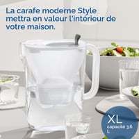 BRITA Style XL vízszűrő kancsó szürke 3,6 l - 1 db MAXTRA PRO Pure Performance szűrővel, LED jelzővel, klór és vízkő ellen 4