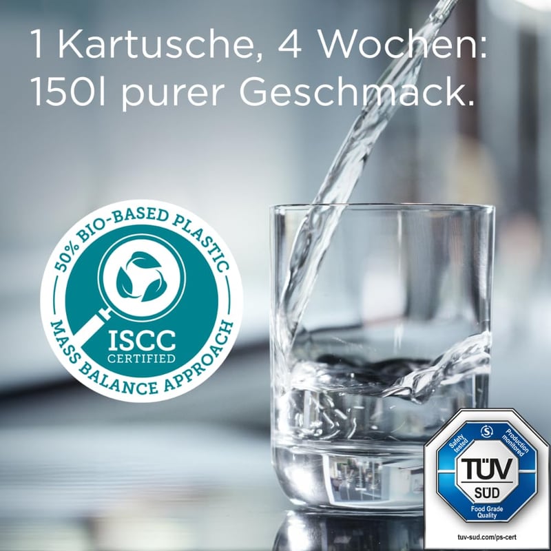 BRITA üveg vízszűrő kancsó 2,5L világoskék + 3 Maxtra Pro szűrőbetét - 3er Pack, Single