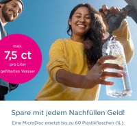 Filtračná fľaša BRITA Vital svetlozelená (600 ml) s 2 filtrami MicroDisc – prenosná fľaša na vodu do kancelárie a na cesty, znižuje obsah chlóru a látok ovplyvňujúcich chuť vody. 4