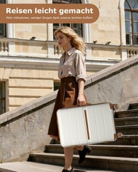 British Traveller keményfedeles bőrönd TSA zárral, 92 L - fehér - 76 cm 8