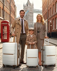 British Traveller keményfedeles bőrönd TSA zárral, 92 L - fehér - 76 cm 10