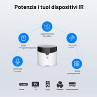 Telecomandă universală cu infraroșu și WiFi Broadlink RM5 Plus, compatibilă cu Alexa și Google Assistant, pentru televizoare, aparate de aer condiționat și ventilatoare, cu funcții de scenarii și temporizator 7