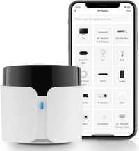 Telecomandă universală cu infraroșu și WiFi Broadlink RM5 Plus, compatibilă cu Alexa și Google Assistant, pentru televizoare, aparate de aer condiționat și ventilatoare, cu funcții de scenarii și temporizator 1
