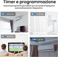 Telecomandă universală cu infraroșu și WiFi Broadlink RM5 Plus, compatibilă cu Alexa și Google Assistant, pentru televizoare, aparate de aer condiționat și ventilatoare, cu funcții de scenarii și temporizator 4