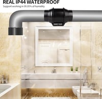 Brogachy 100 mm Állítható Csőventilátor 215/185 m³/h - Vízálló Elszívó Ventilátor Pincéhez, Garázshoz, Fürdőszobához, Növénysátorhoz, Kétfokatú 6