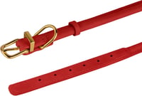 BRONZEDOG Bőr Nyakörv QR Azonosítóval, Állítható Puha Kerek Nyakörv Kutyáknak Macskáknak 40-48cm Piros 9