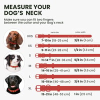 BRONZEDOG Bőr Nyakörv QR Azonosítóval, Állítható Puha Kerek Nyakörv Kutyáknak Macskáknak 40-48cm Piros 2