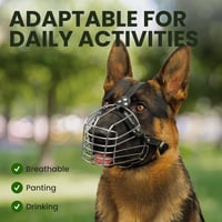 BRONZEDOG Fém Kosár Szájkosár Német Juhászkutyáknak - Állítható Acél Kutyaszájkosár Nagytestű Kutyáknak, Hipoallergén, Könnyen Tisztítható 4