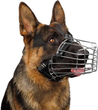 BRONZEDOG Fém Kutyaszájkosár Német Juhásznak - Állítható, Tartós Kosár Harapás, Rágás, Ugatás Ellen - Közepes Méret 1