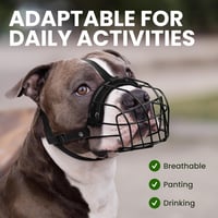 BRONZEDOG Pitbull Szájkosár Fém Lélegző Nagy Kutya Amstaff Staffordshire 5