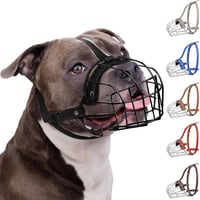 BRONZEDOG Pitbull Szájkosár Fém Lélegző Nagy Kutya Amstaff Staffordshire 1