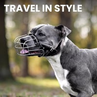 BRONZEDOG Pitbull Szájkosár Fém Maszk Amstaff Állítható Bőr Szíjjal Nagyobb Kutyáknak Fekete 7