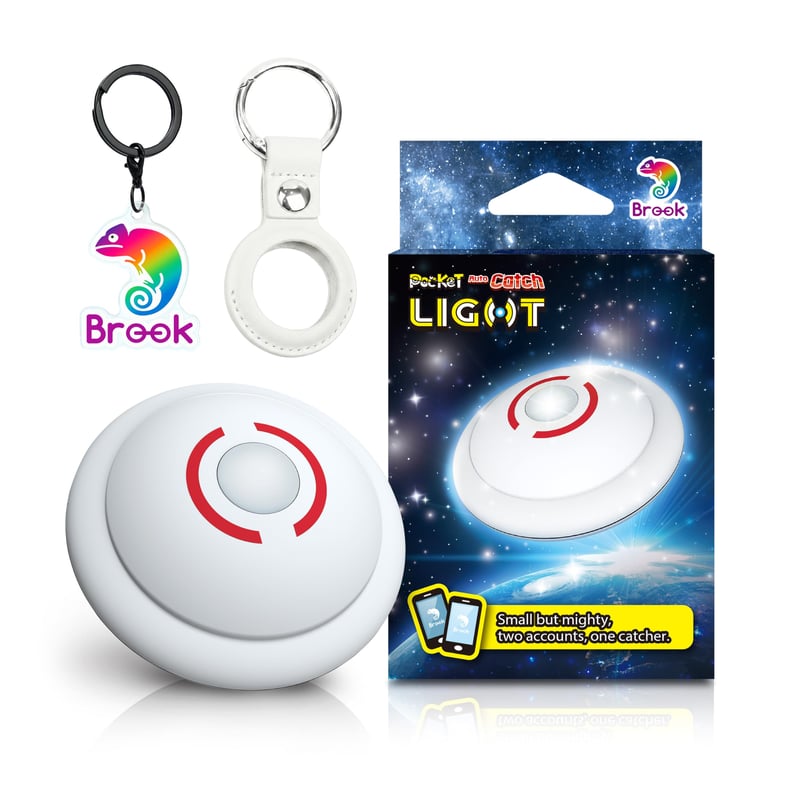Brook Auto Catch Light Pokémon GO automatický chytač s USB-C, podpora dvoch účtov, automatické chytanie a točenie, stabilné Bluetooth, dlhá výdrž batérie, biela farba